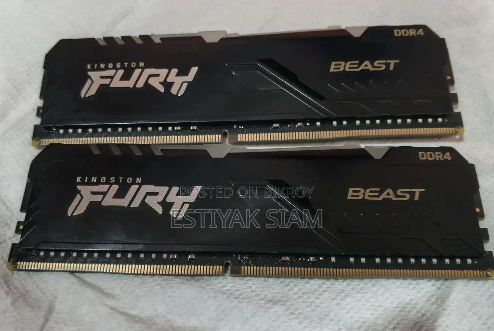 Kingston Fury Beast 32GB (2×16GB) 3200MHz DDR4 Desktop RAM