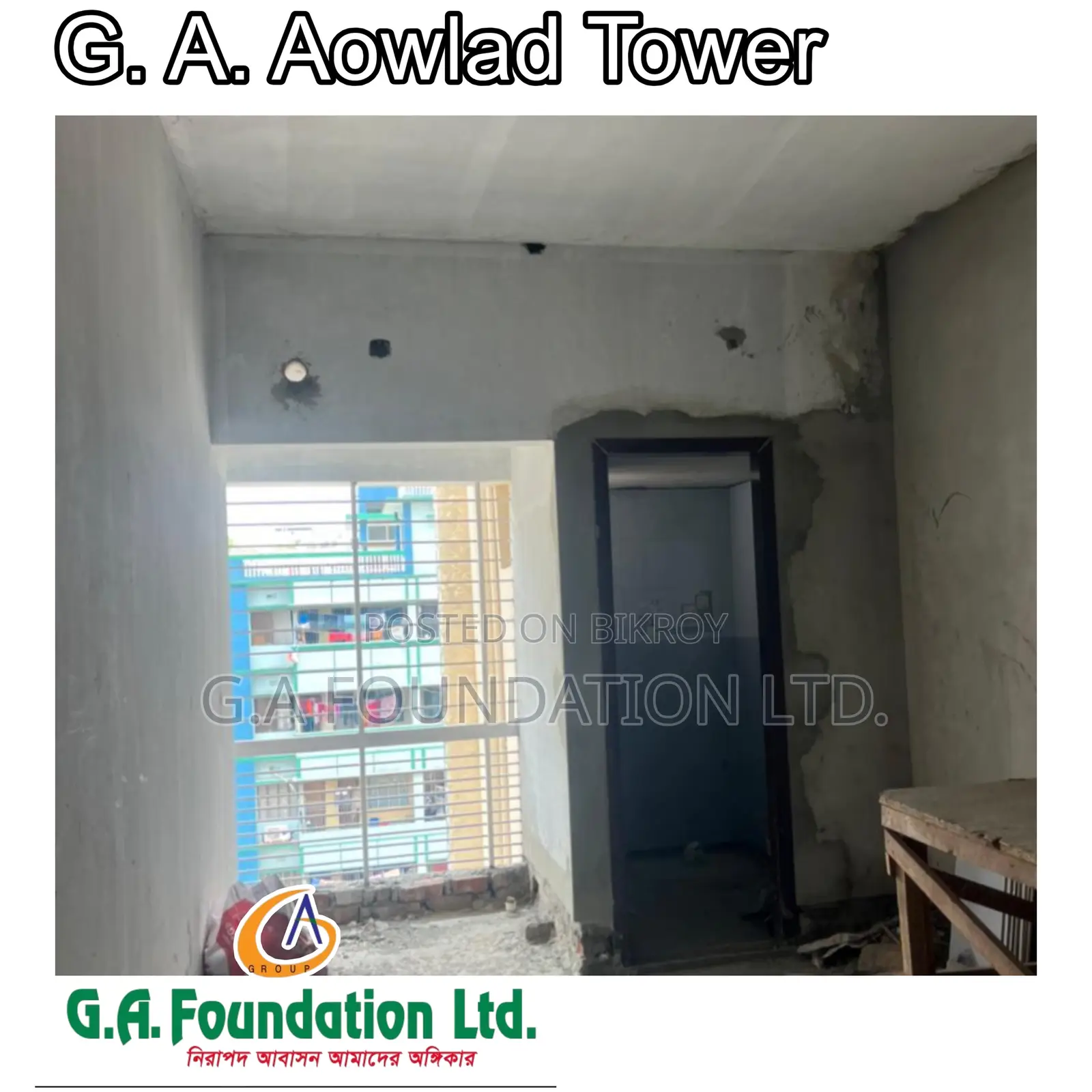 3-bedroom Apartment in G. A. Aowlad Tower, Mirpur for Sale