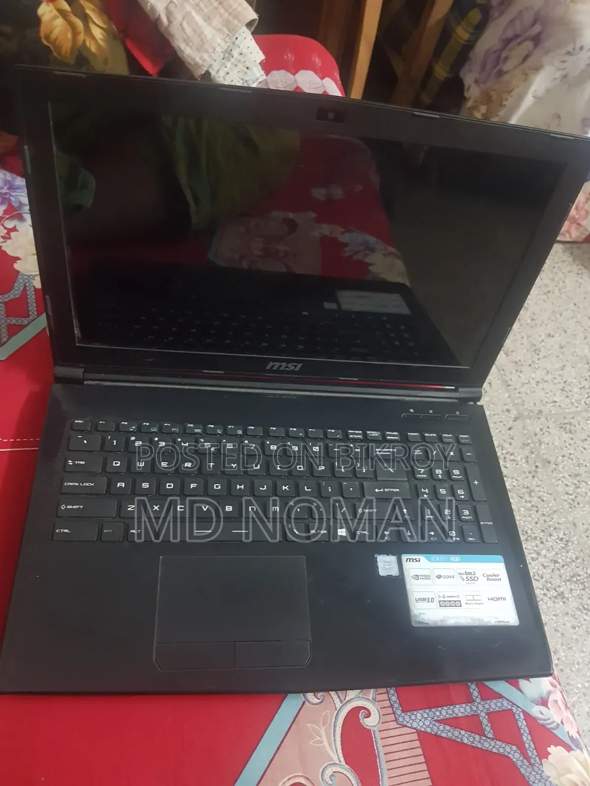 Laptop MSI 8GB Intel Core I7 SSHD+SSD 256GB