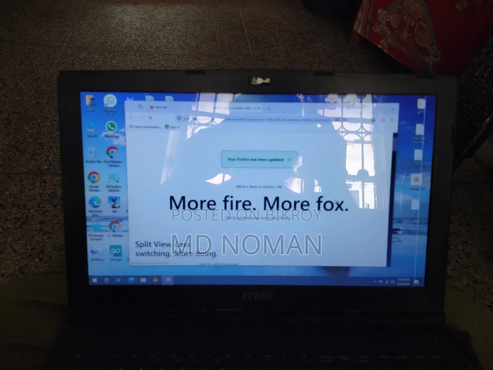 Laptop MSI 8GB Intel Core I7 SSHD+SSD 256GB