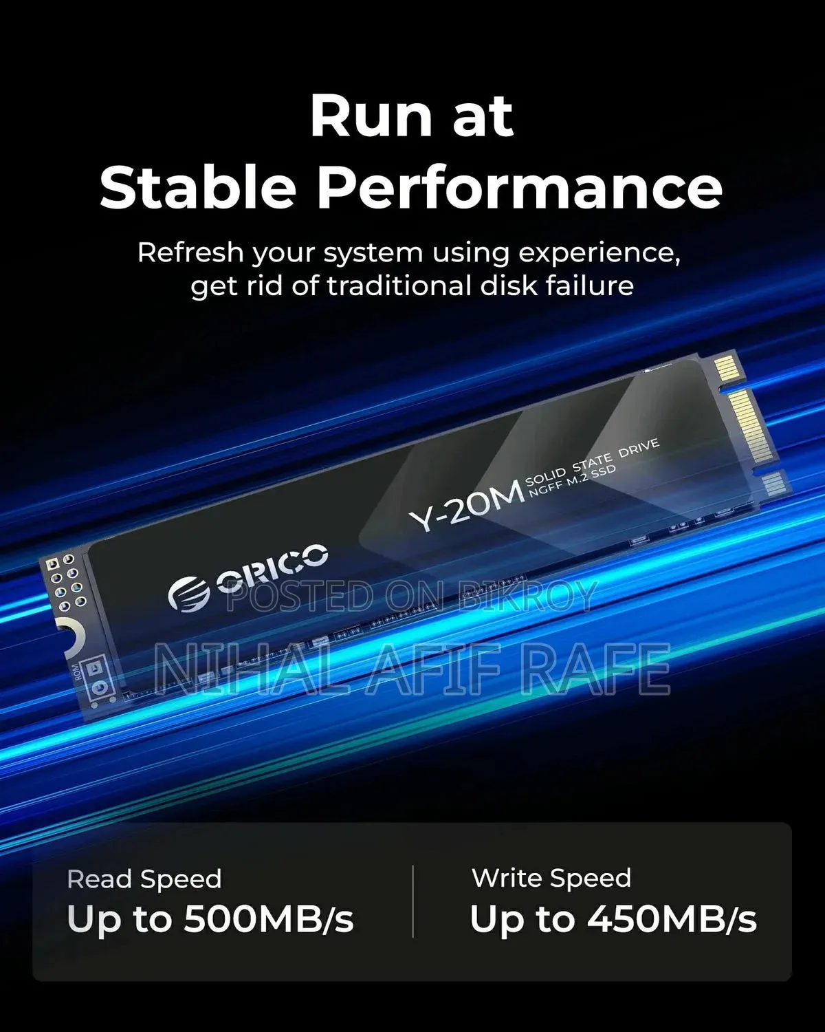 Orico Y-20m M.2 NGFF SSD 128gb. No