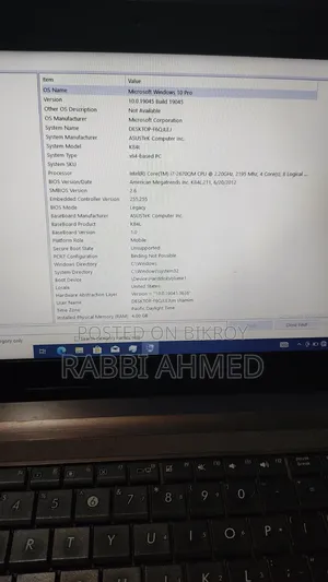 Laptop Asus 4GB Intel Core i7 HDD 320GB
