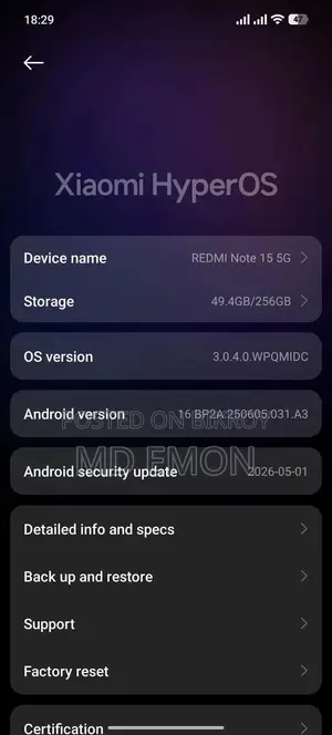 Xiaomi Redmi Note 15 256 GB Black