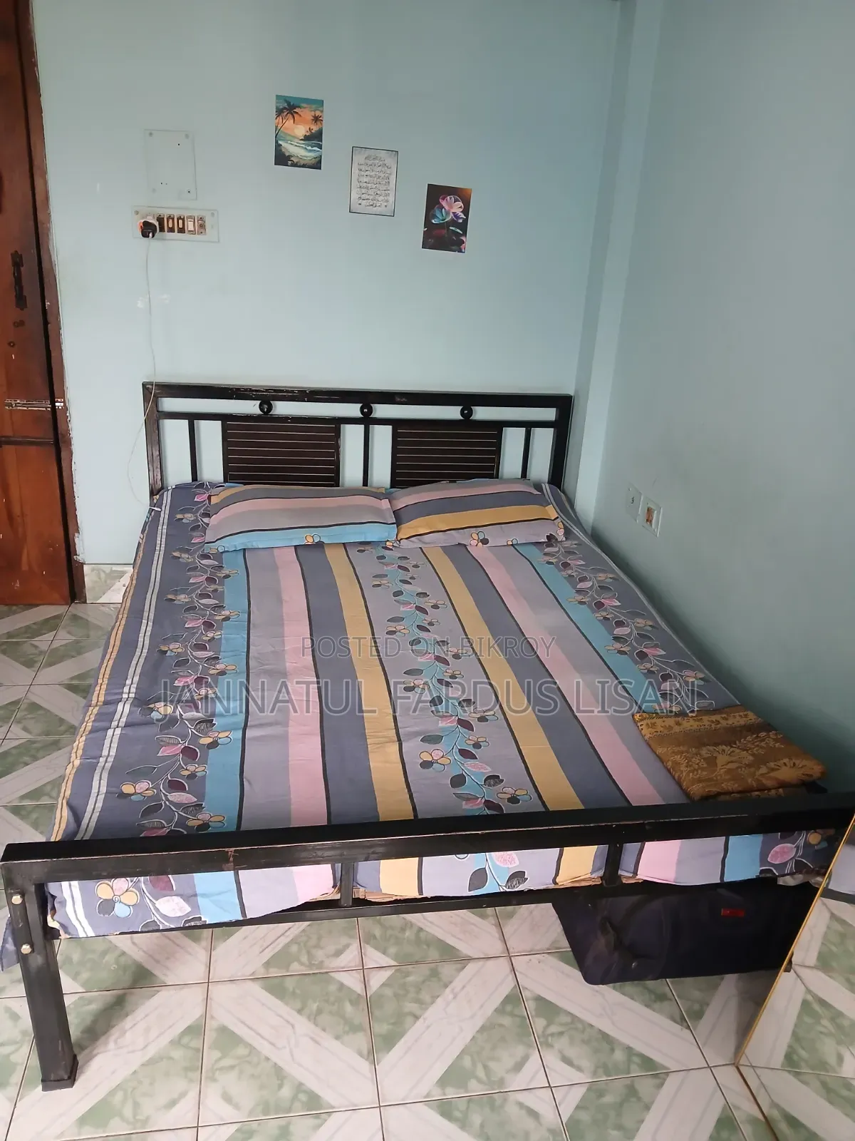 শক্তিশালী ৫x৭ স্টিলের বিছানা বিক্রির জন্য।