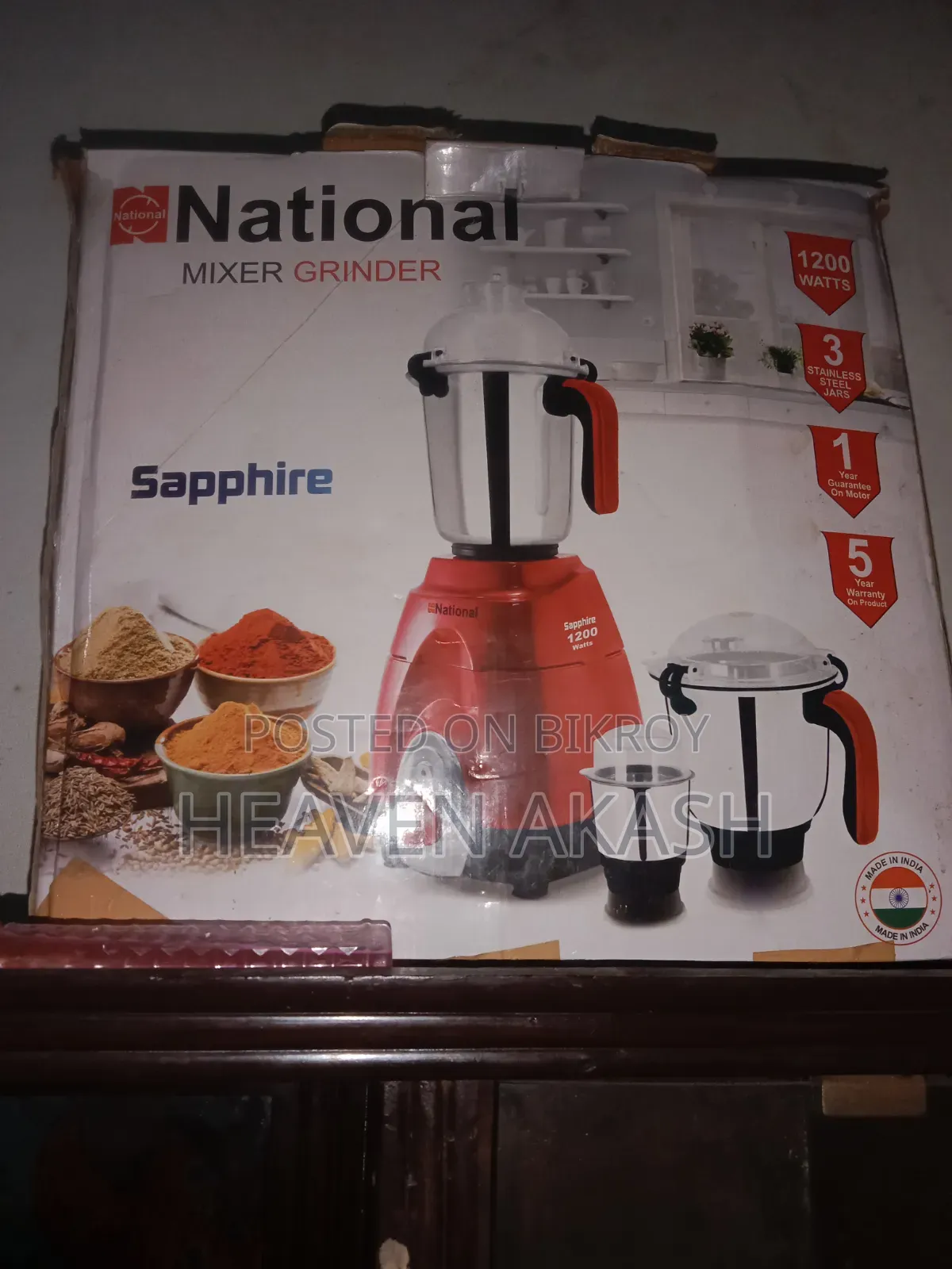 National Mixer Grinder 1200 Watt