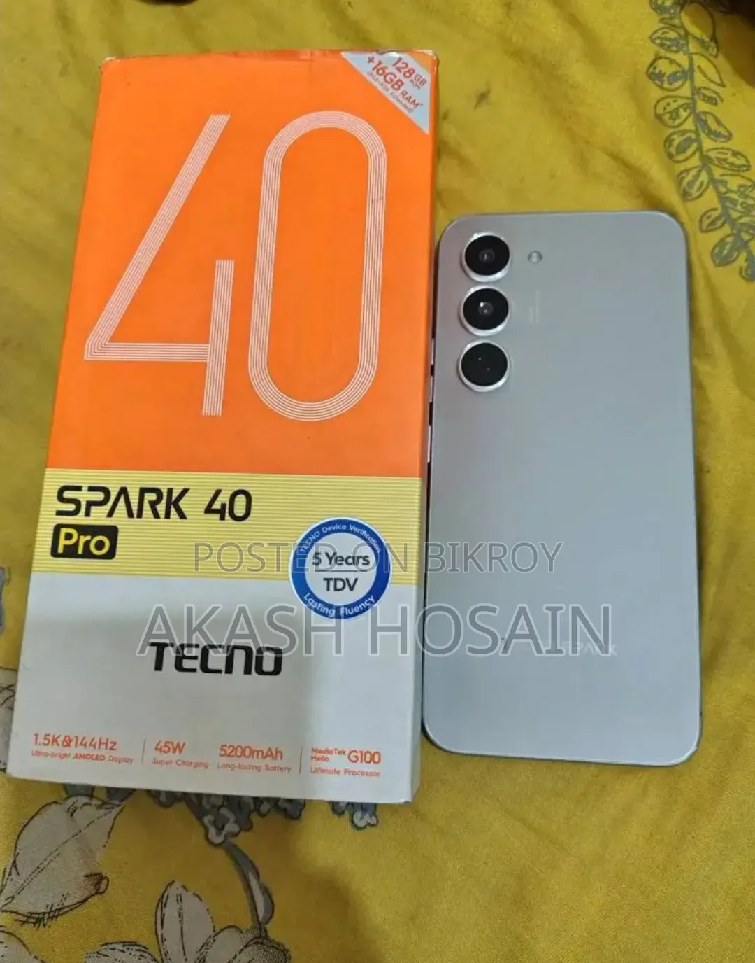 Tecno Spark 40 Pro 128 GB White