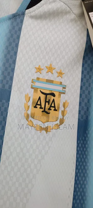 Argentina World Cup Jersey-26 Player Edition, Master Copy M-size