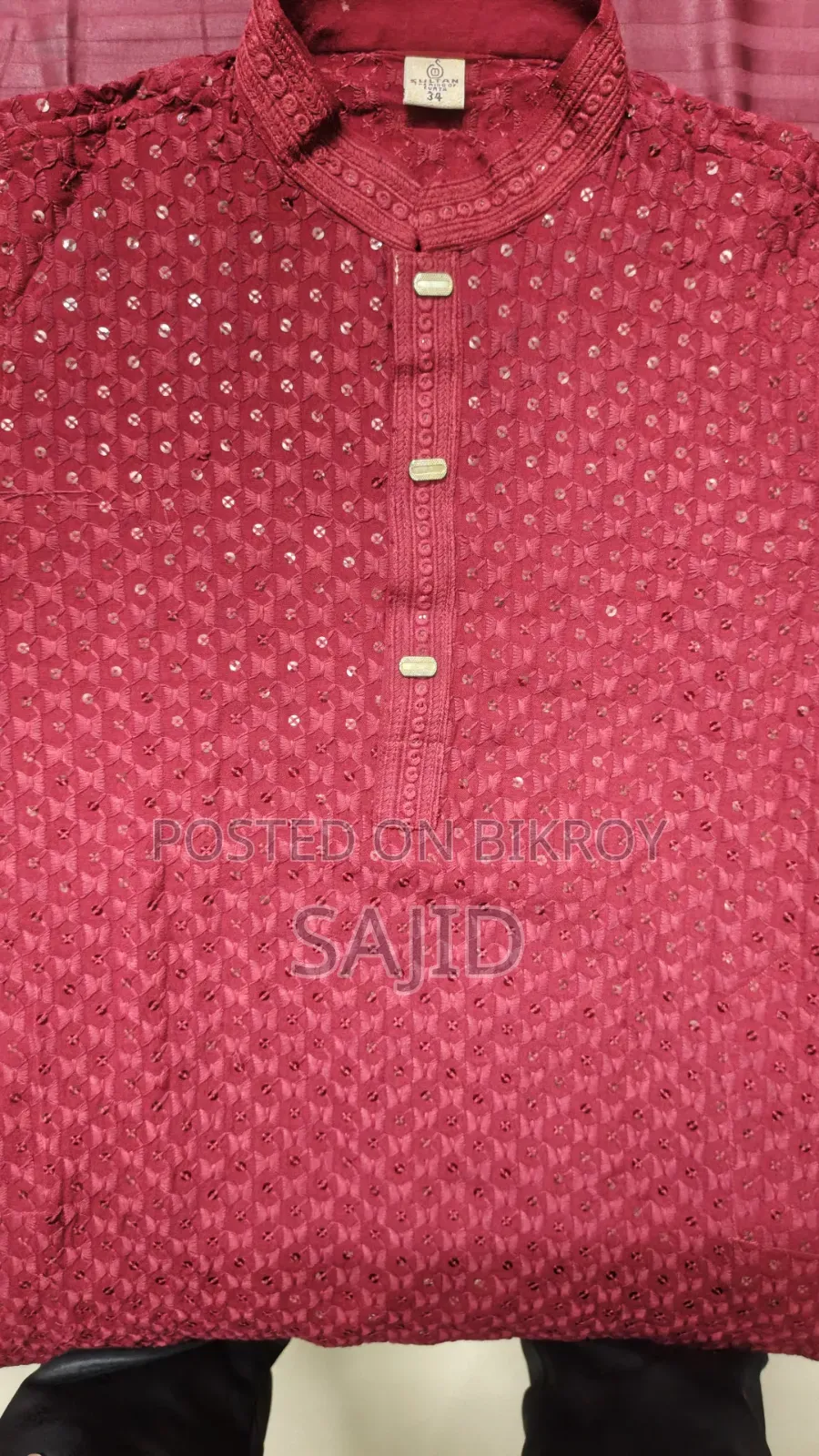 Sultan Brand Gorgeous Indian Sequence Panjabi/Kurta (Size 34)