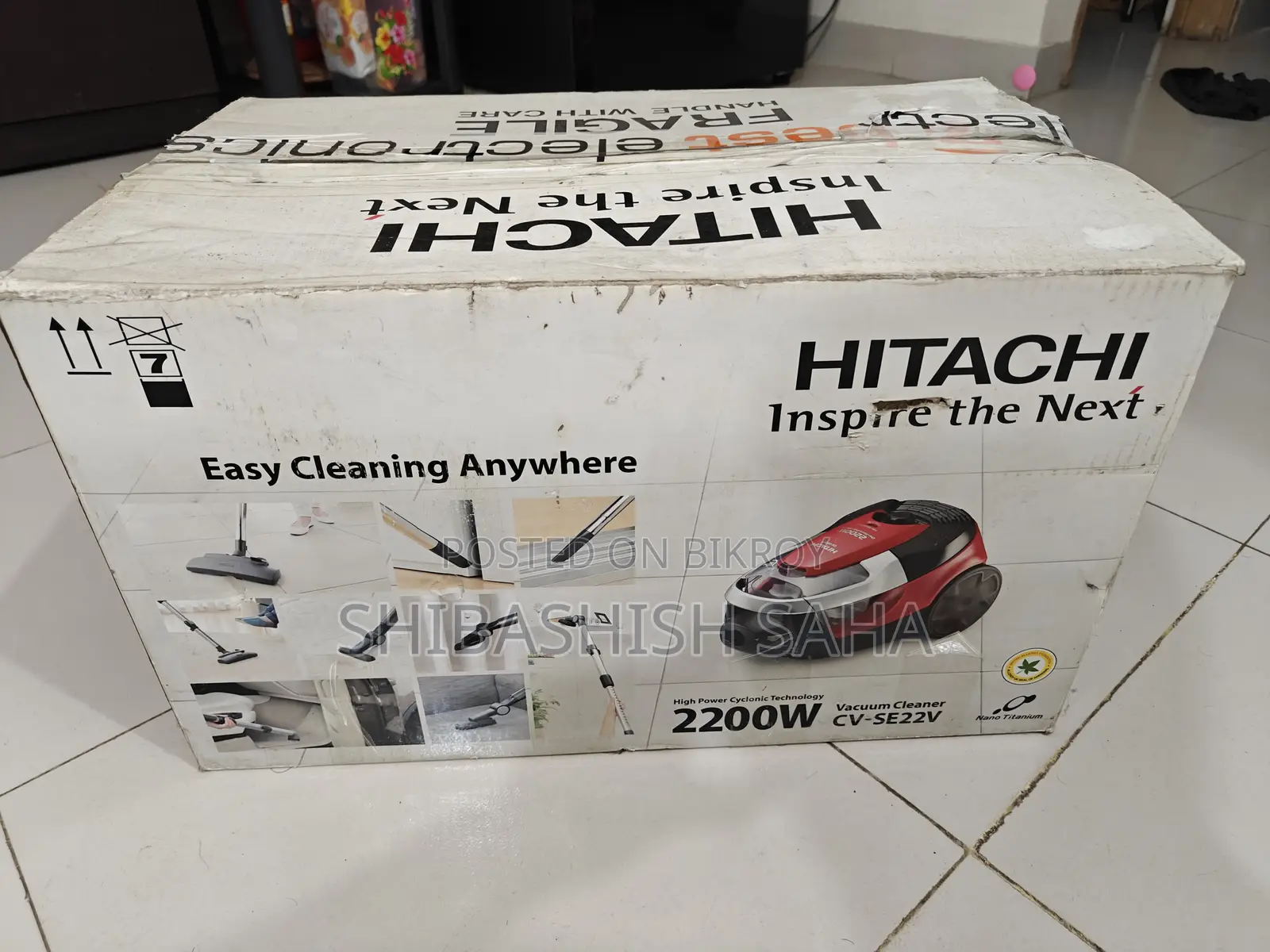 Hitachi 2200w High Power Cyclonic Vacuum Cleaner (Cv-Se22v)