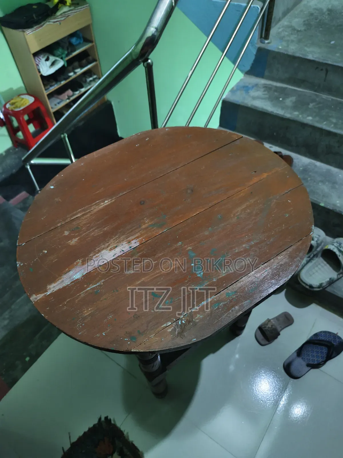 2-foot wooden leg table for sale