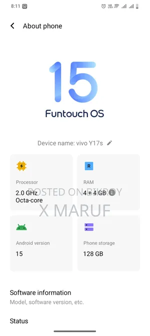 Vivo Y17s 128 GB Purple