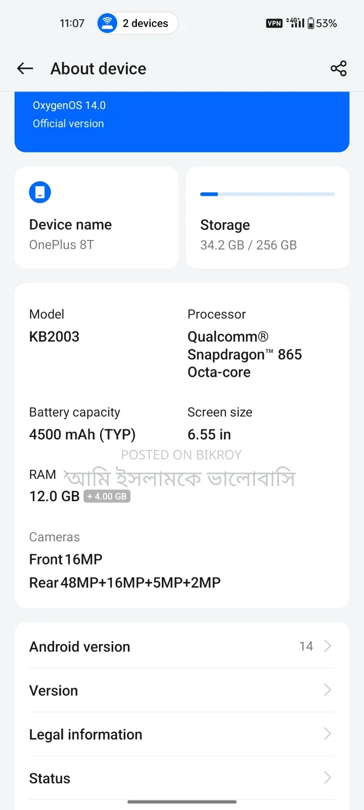 OnePlus 8T 256 GB White