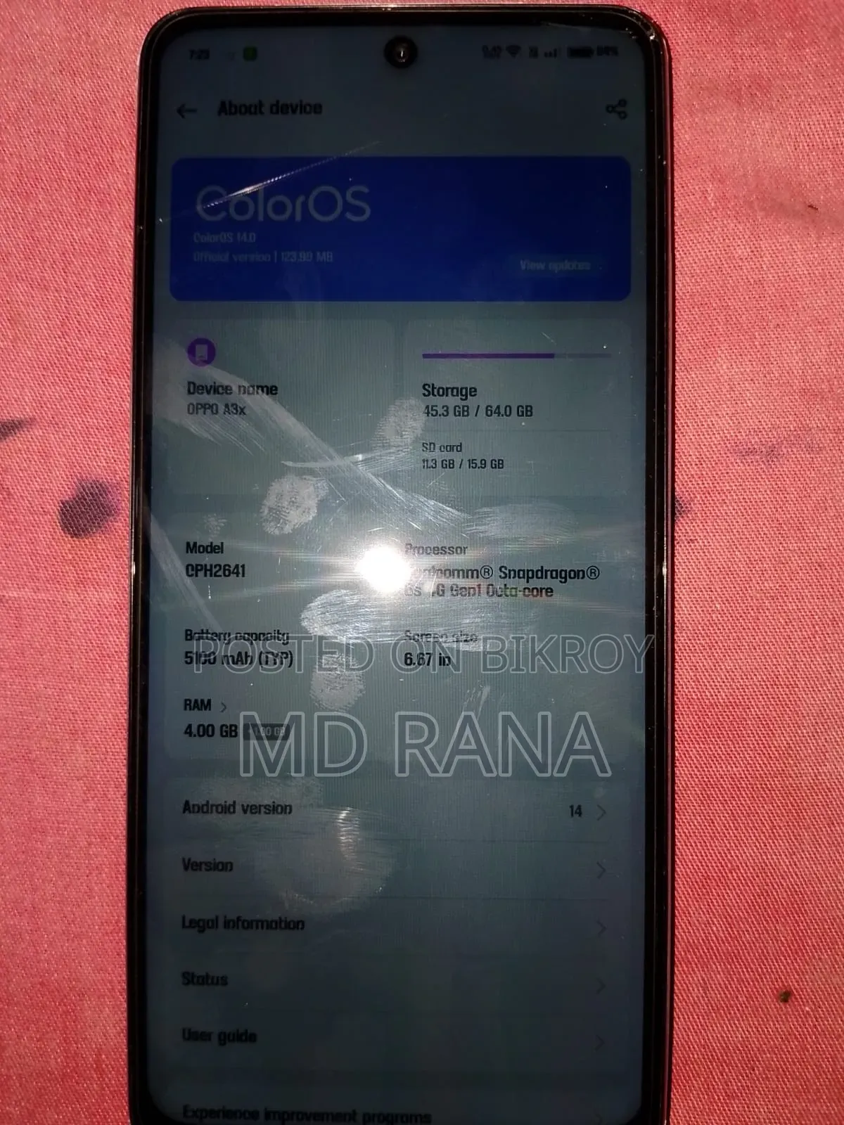 Oppo A3x 64 GB Blue