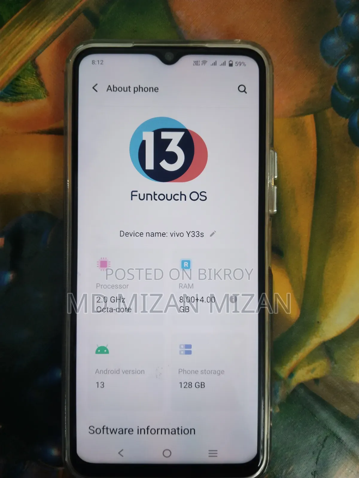 Vivo Y33s 128 GB Gray