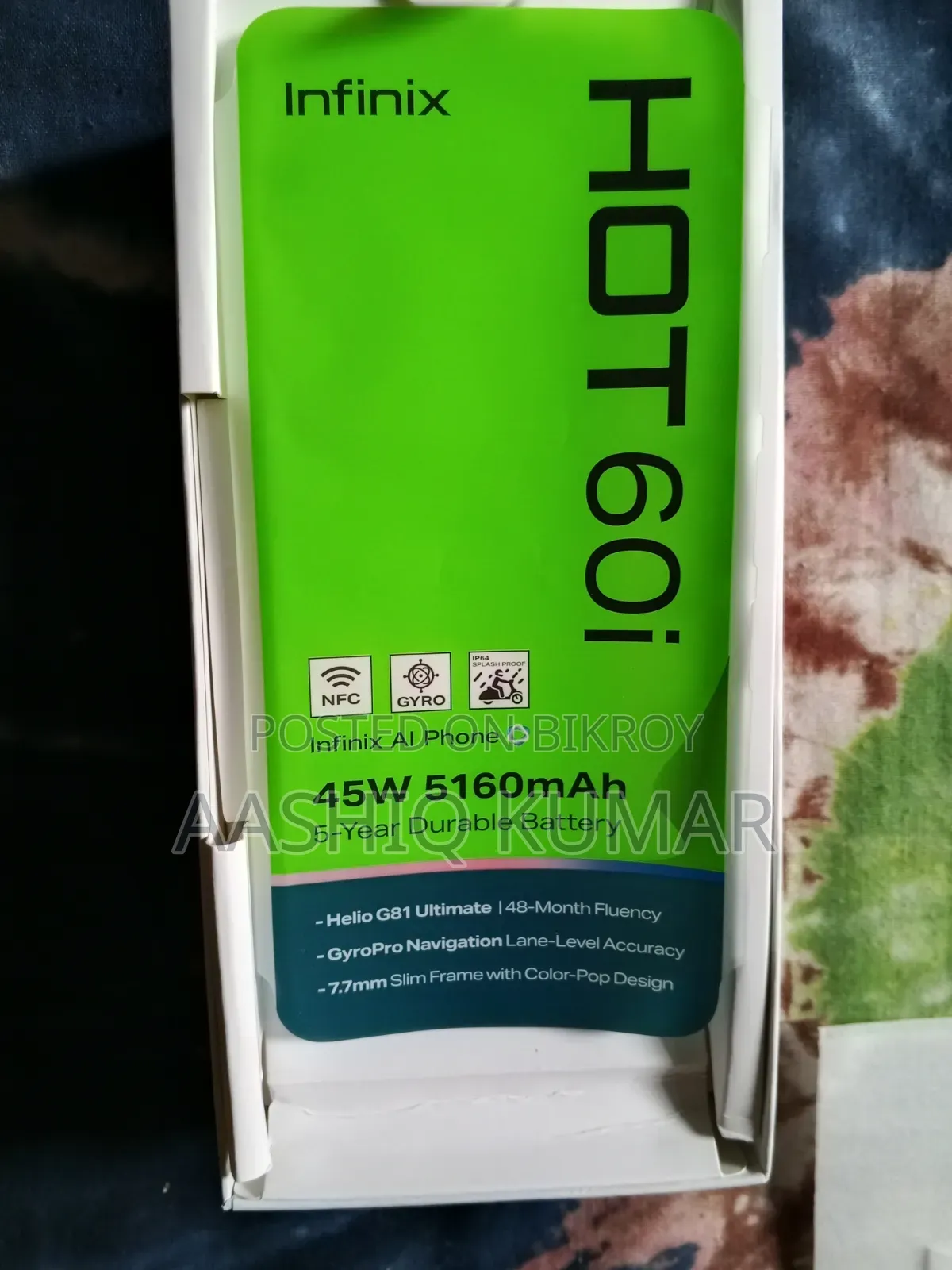 New Infinix Hot 60i 128 GB Silver
