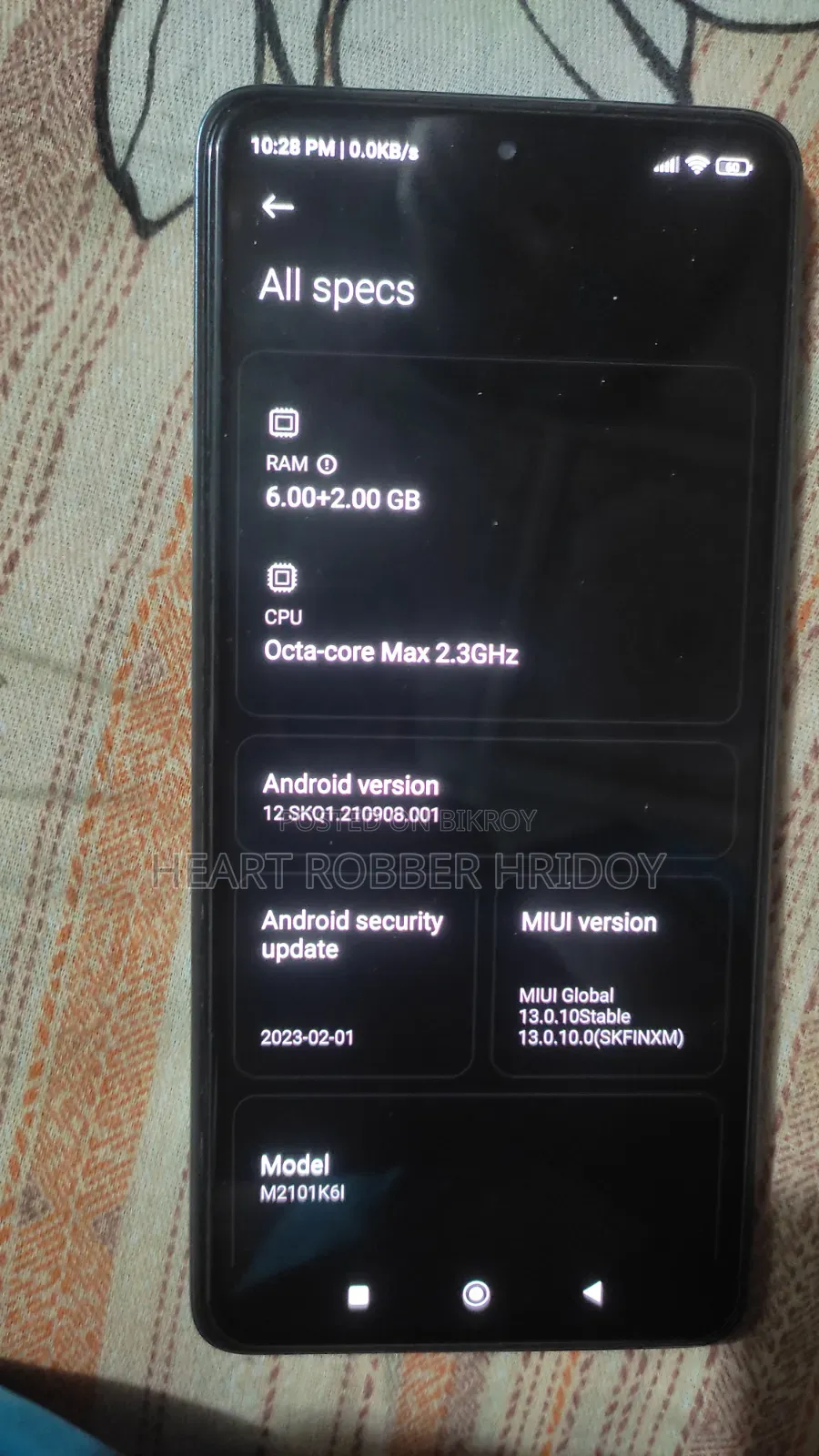 Xiaomi Redmi Note 10 Pro Max 128 GB Gray