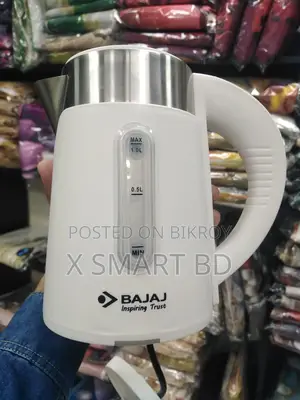 বাজাজ ম্যাজেস্টি নতুন ১-লিটার কর্ডলেস কেটলি (সাদা)
