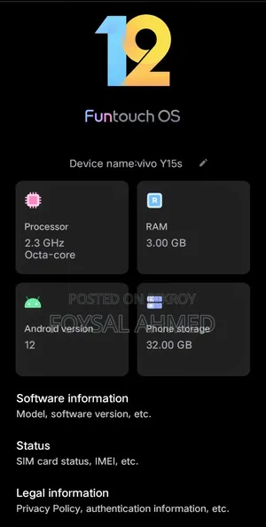 Vivo Y15s 32 GB