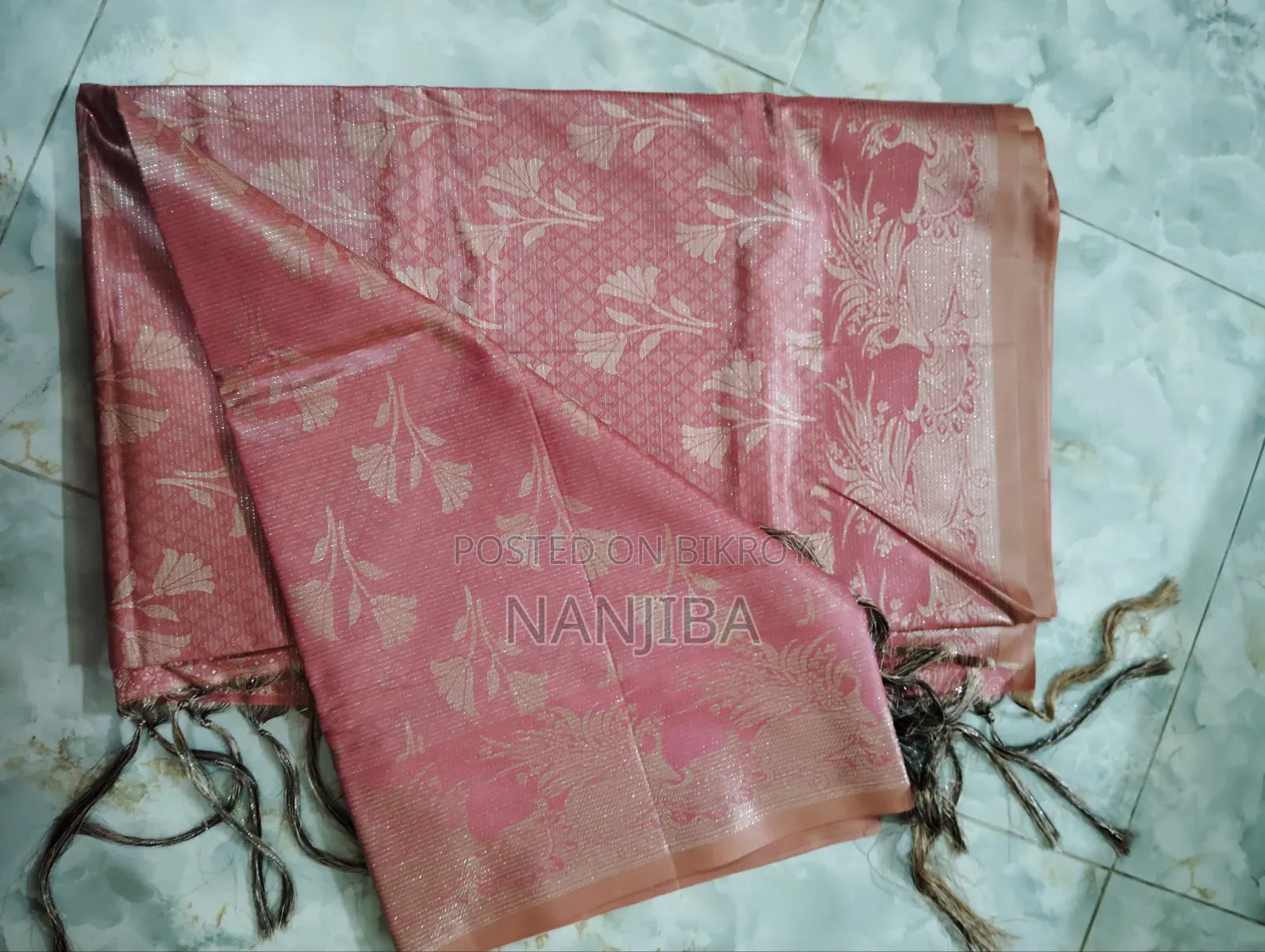 Elegant Pink Zari Work Saree | Soft and Stylish Look