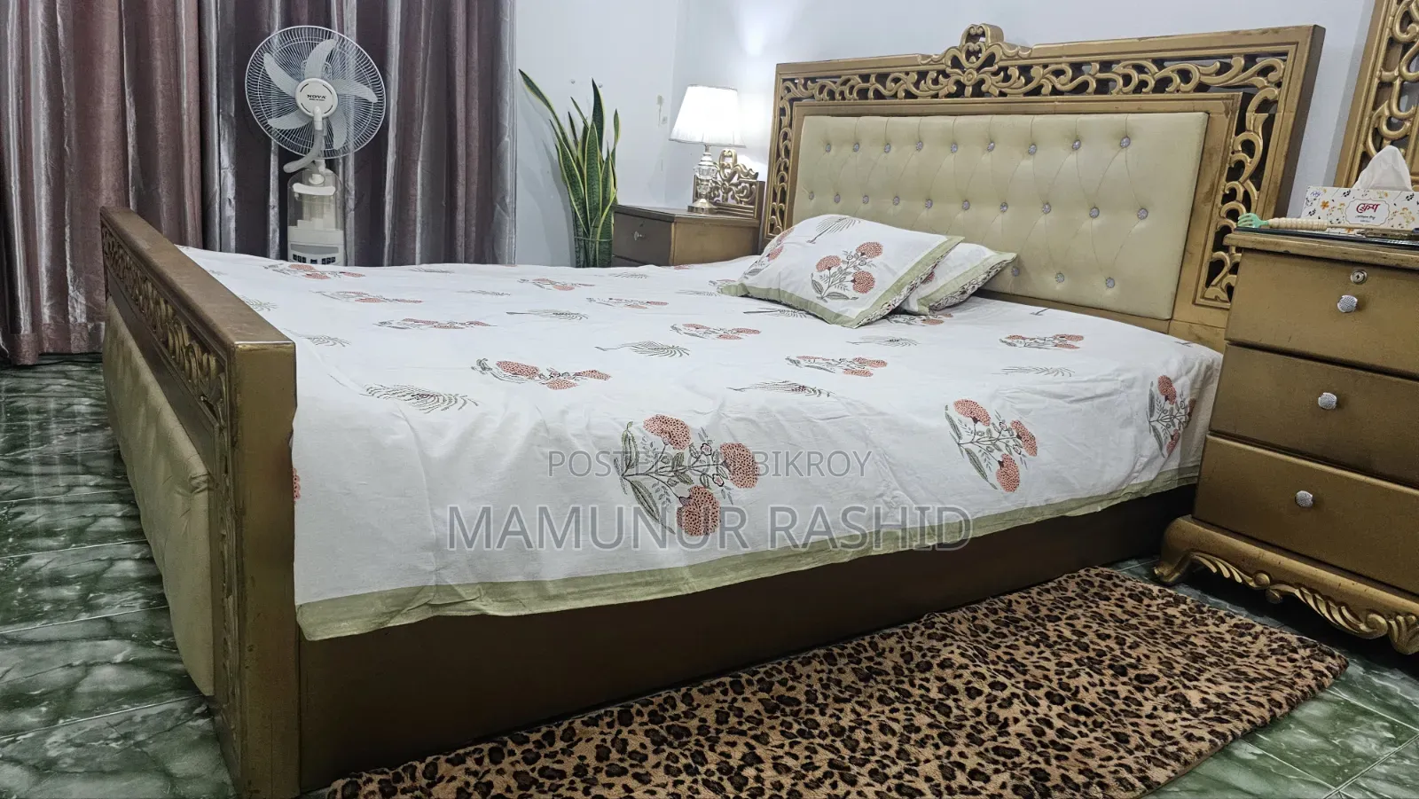বক্স খাট ড্রেসিং টেবিল