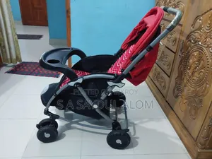Baby Stroller Comfortable Rocking Prams-Red