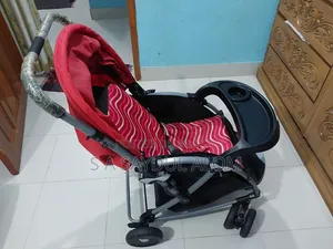 Baby Stroller Comfortable Rocking Prams-Red