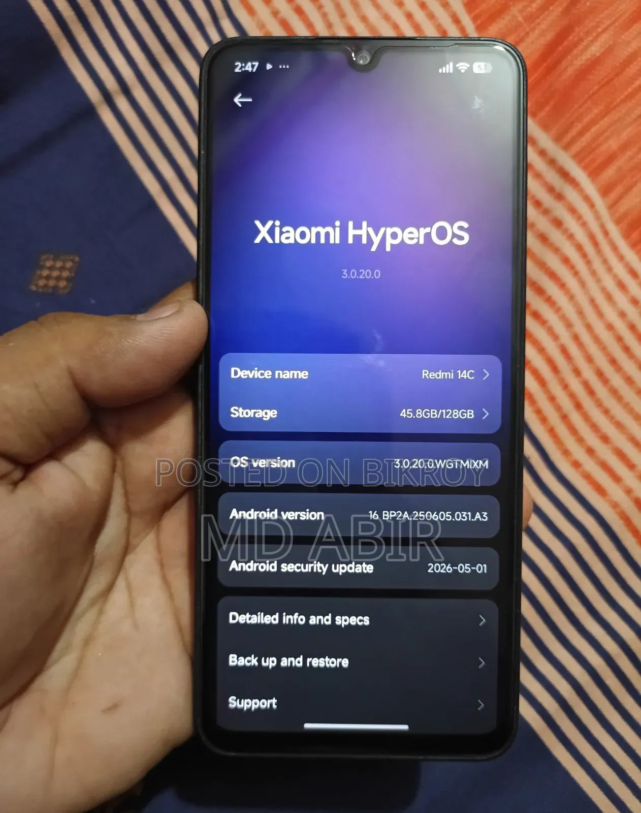 শাওমি রেডমি ১৪সি ১২৮ জিবি ব্ল্যাক
