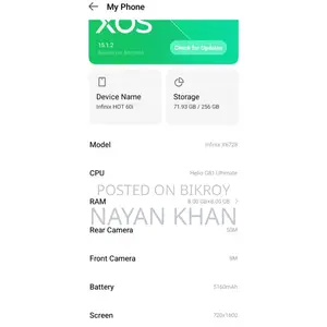 New Infinix Hot 60i 256 GB Black