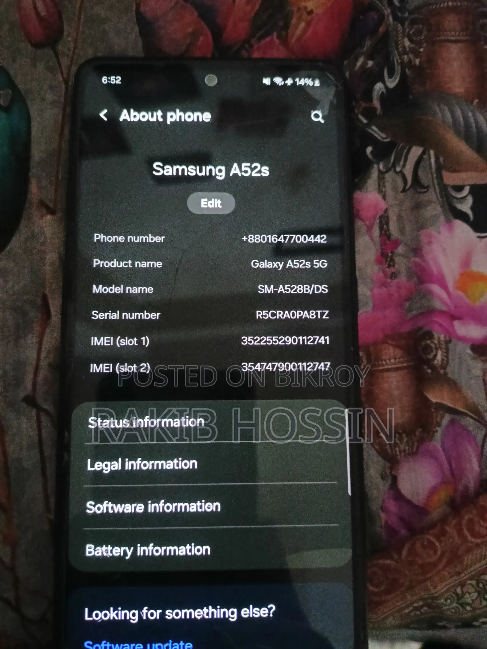 Samsung Galaxy A52s 5G 128 GB Black