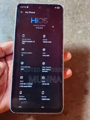 Tecno Camon 19 128 GB Gray