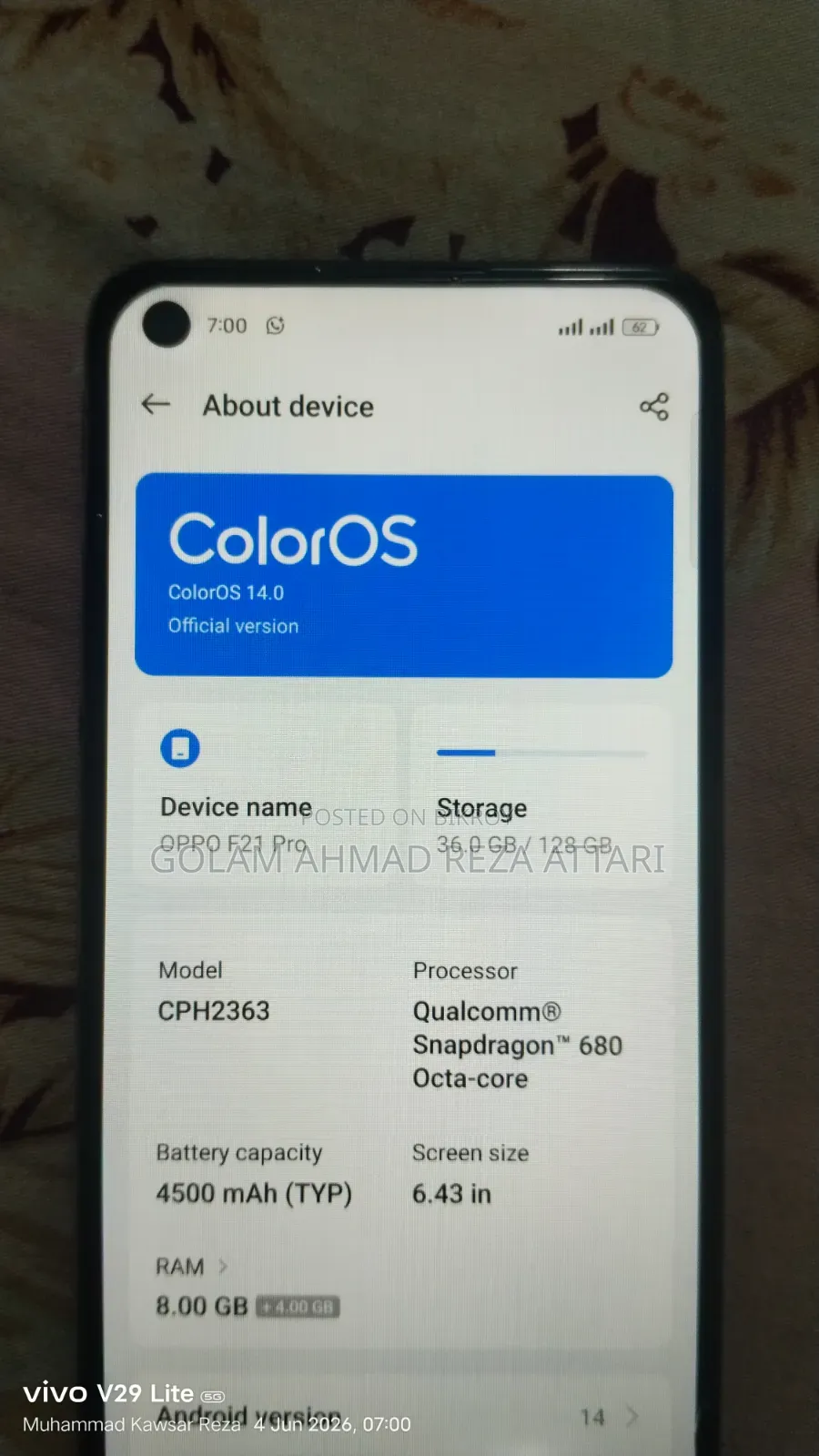 Oppo F21 Pro 128 GB Black