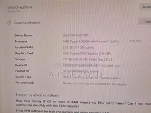 Desktop Computer Gigabyte GB-BACE-3160 32GB AMD Ryzen 5 SSD 512GB