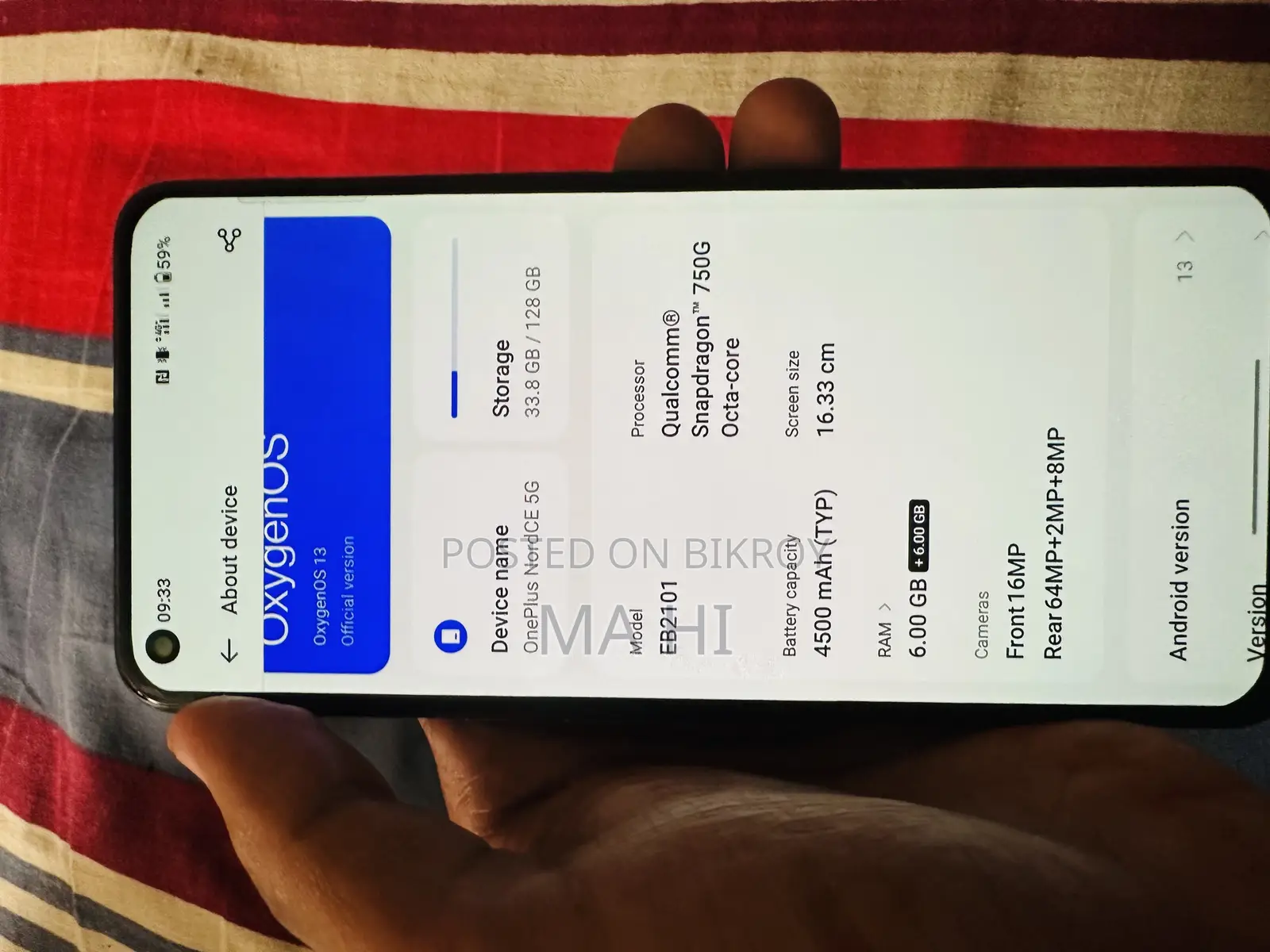 OnePlus Nord CE 5G 128 GB Gray