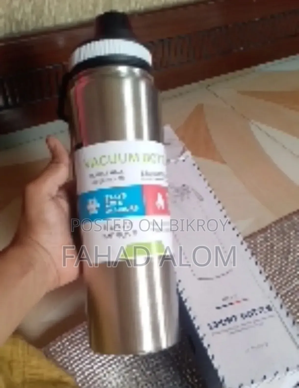 Stainless Steel 800 Ml Double Part Water Bottle