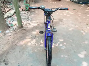 একটি নীল রঙের ব্যবহৃত ছোটদের বাইসাইকেল বিক্রি করে হবে।