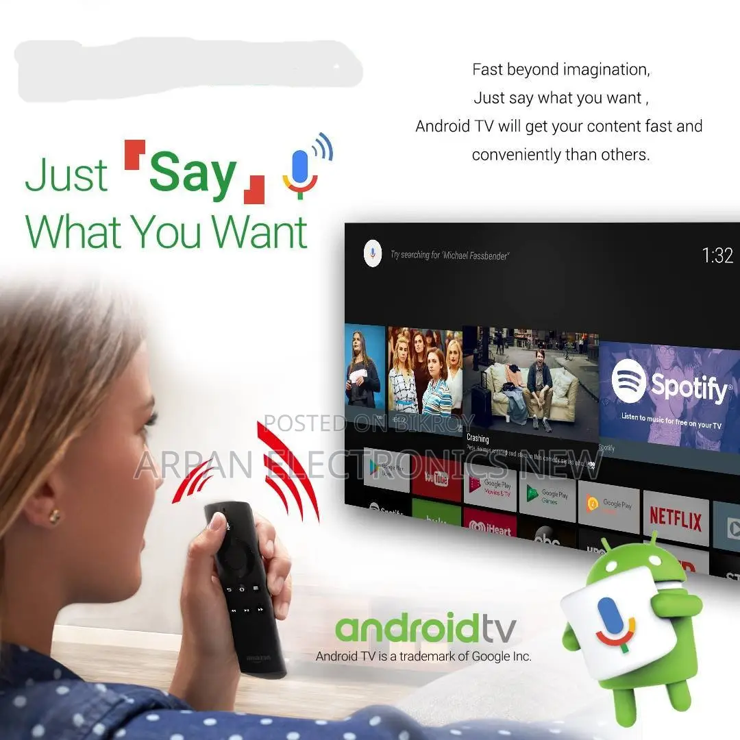 Voice Control Tv Sony Plus 43" Ince 5 Years Guaranty