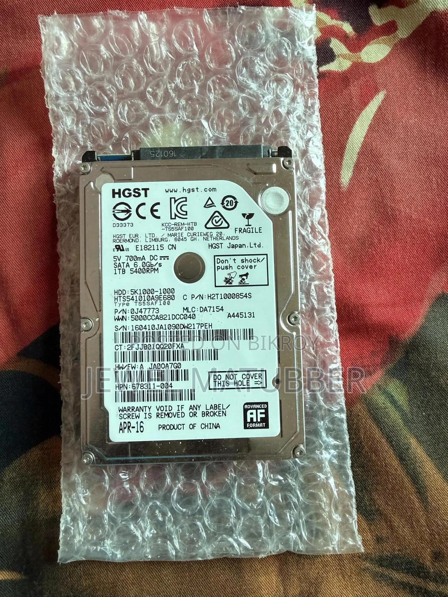 HGST 1tb Laptop Hard Drive – Sata 6gb/S 5400rpm