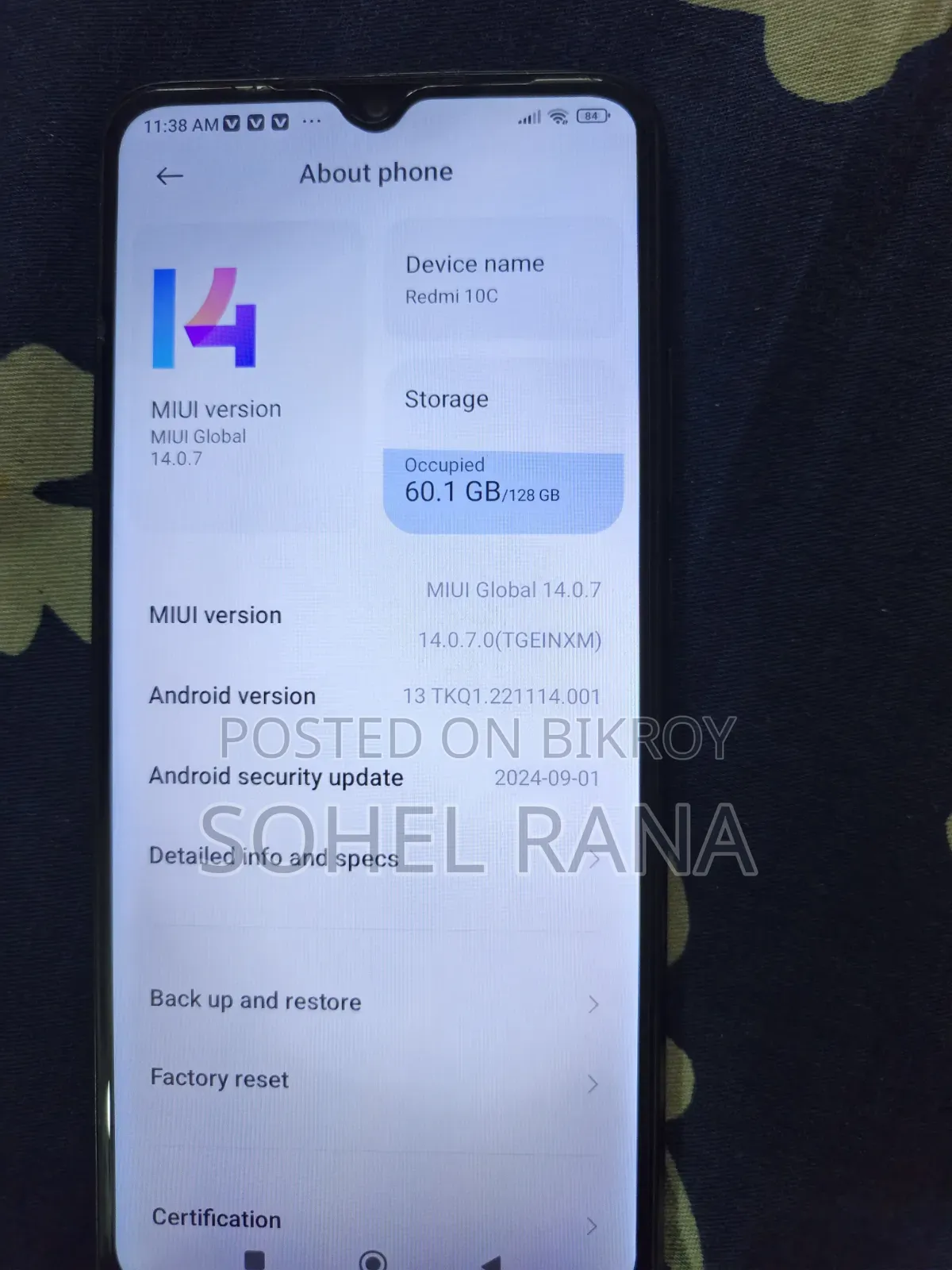 Xiaomi Redmi 10C 128 GB Black