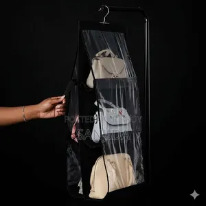 6 Pocket Hanging Bag Organizer - Dustproof Closet Storage
