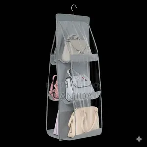 6 Pocket Hanging Bag Organizer - Dustproof Closet Storage