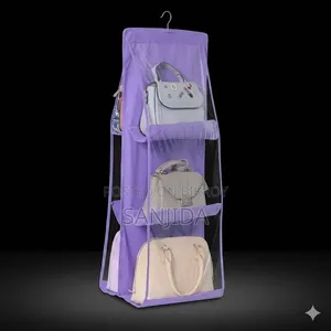 6 Pocket Hanging Bag Organizer - Dustproof Closet Storage
