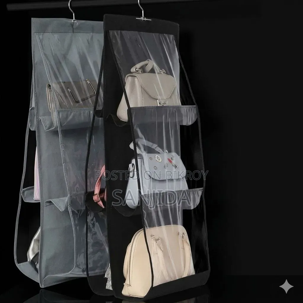 6 Pocket Hanging Bag Organizer - Dustproof Closet Storage