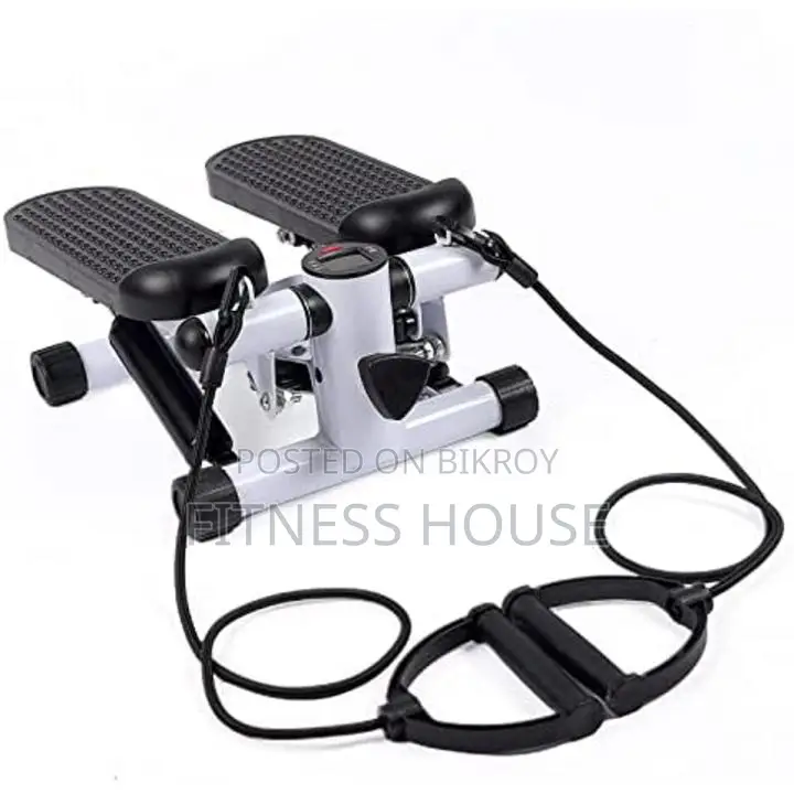 Mini Fitness Twist Stepper With Electronic Display and Resistance Bands