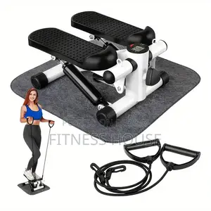 Mini Fitness Twist Stepper With Electronic Display and Resistance Bands