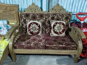 Teak Wood 2-2-1 Sofa, Used for 6 Months