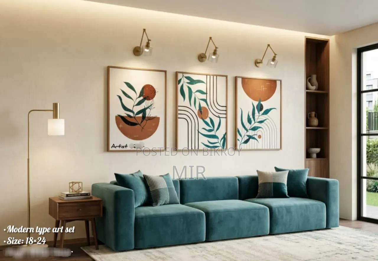 Modern Boho Canvas Wall Art Painting Set (3 Pieces) - 18x24 Inch