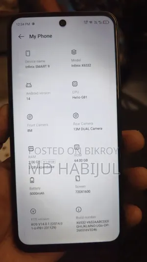 Infinix Smart 7 (India) 64 GB Blue