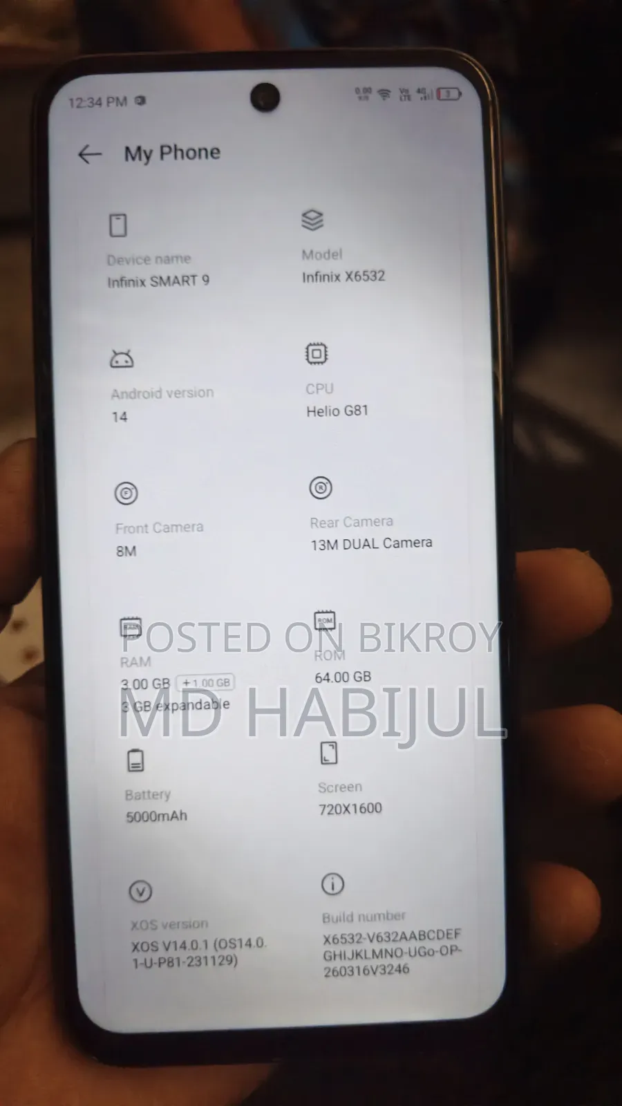 Infinix Smart 7 (India) 64 GB Blue