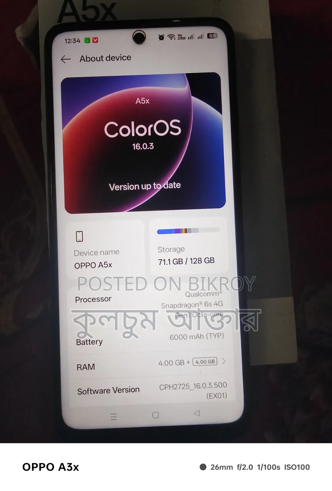 Oppo A5X 128 GB Black