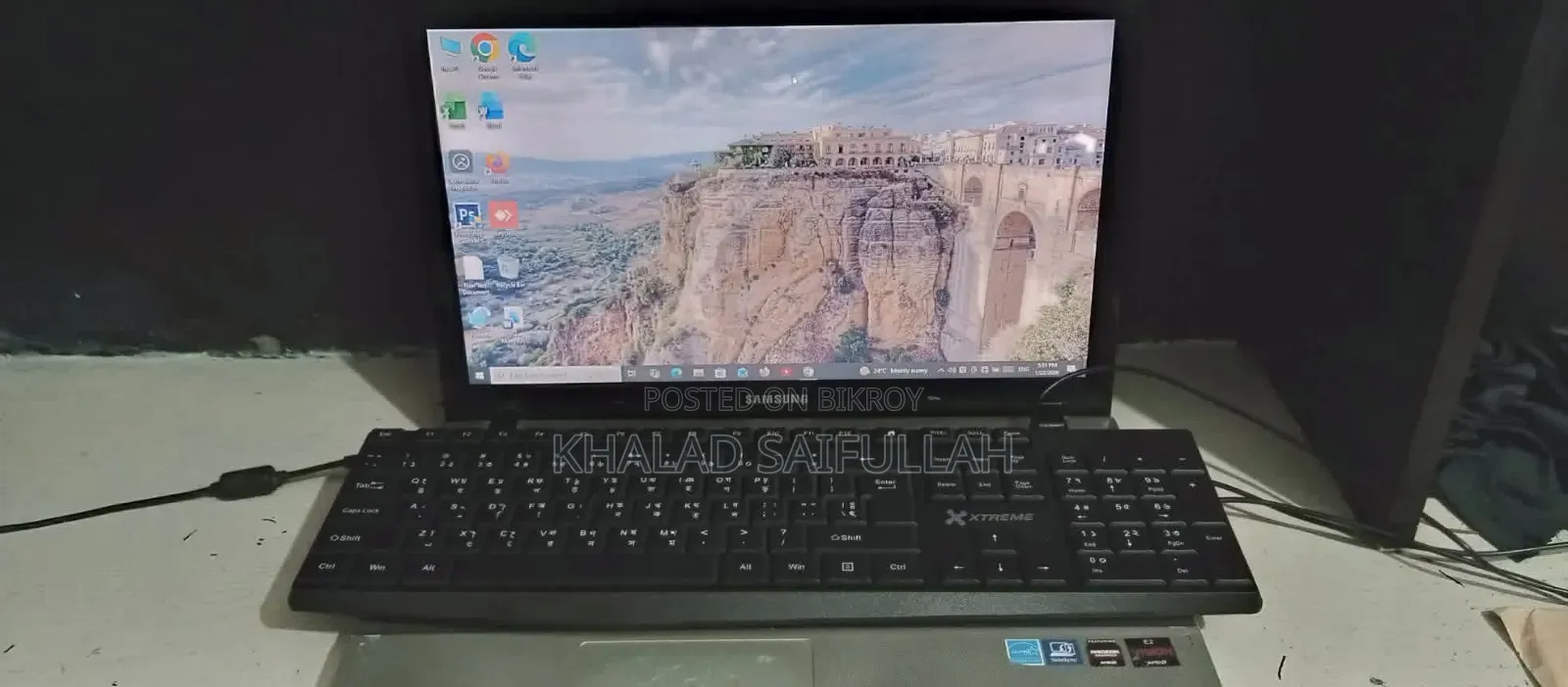 ল্যাপটপ স্যামসাং ৪জিবি র‍্যাম ৫০০জিবি এসএসডি